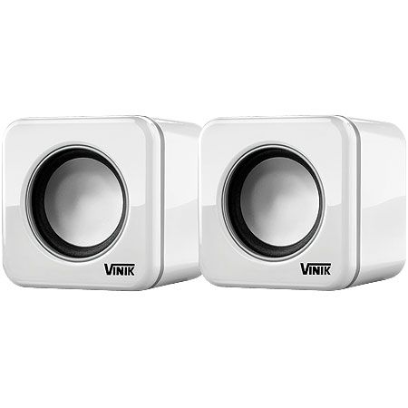 CAIXA DE SOM 2.0 USB 6W RMS (2X 3W) VS-101 BRANCA - VINIK