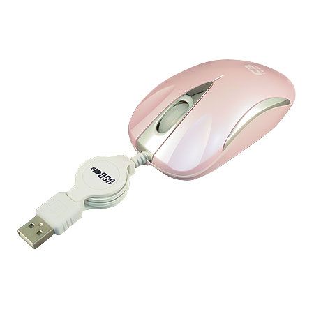 MOUSE RETRATIL USB ROSA MS3207 - C3 TECH